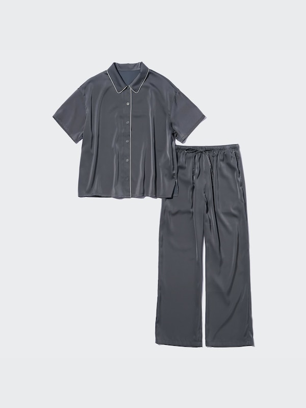 Satin Short Sleeved Pyjamas