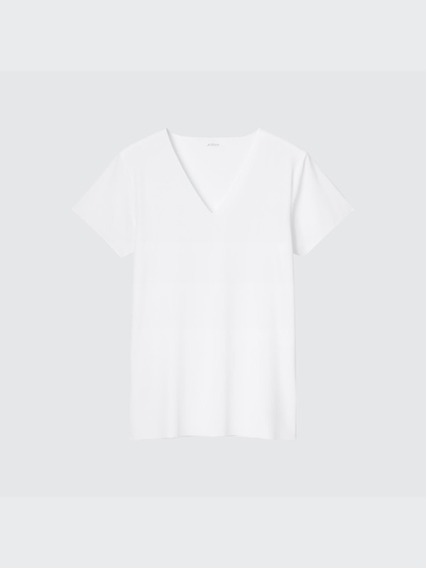 AIRism Mesh Anti-Odor T-Shirt | V-Neck