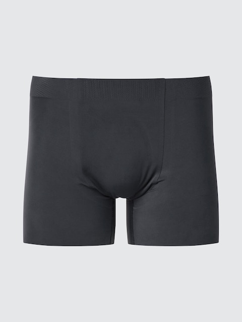 Бесшовные трусы-боксеры Uniqlo AIRism Ultra черного цвета