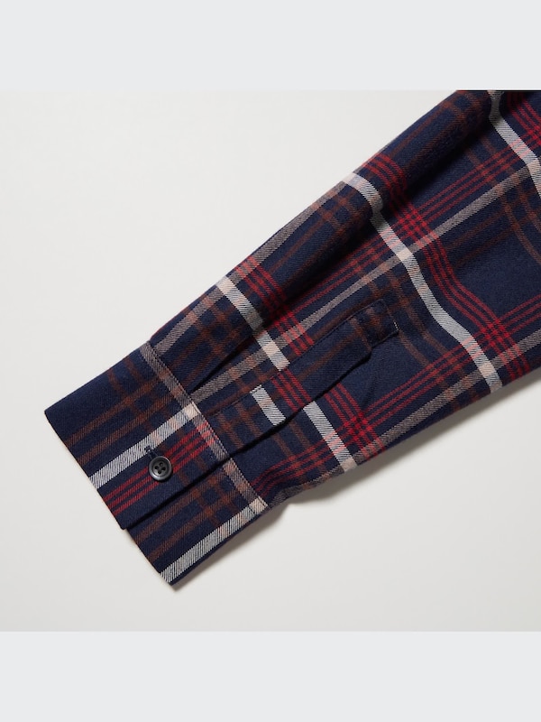 Soft Flannel Long-Sleeve Tiered Mini Dress