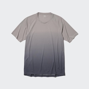 UNIQLO Dry-Ex Short Sleeve Athletic T-Shirt Men's S OFF WHITE Shadow Check  *NWT*