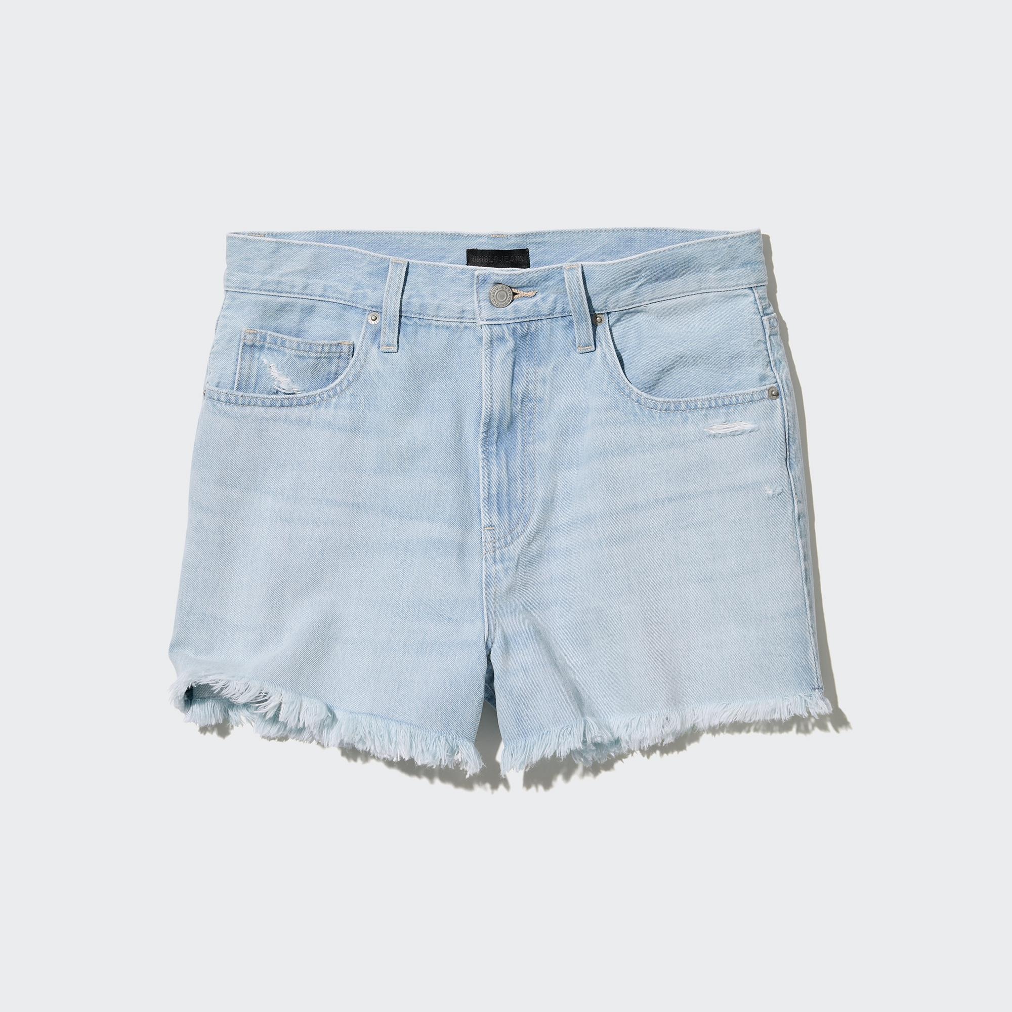 Womens denim boyfriend store shorts