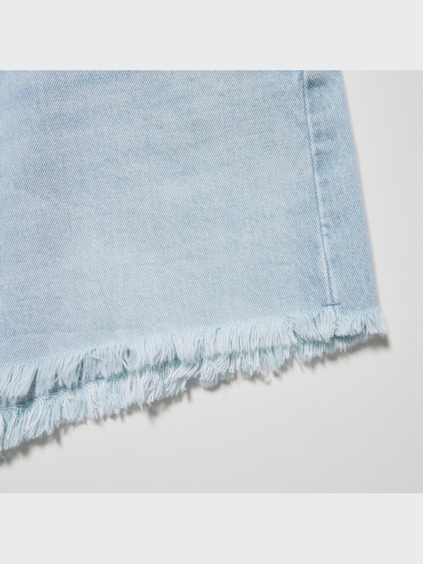 Boyfriend Denim Shorts (Frayed Hem)