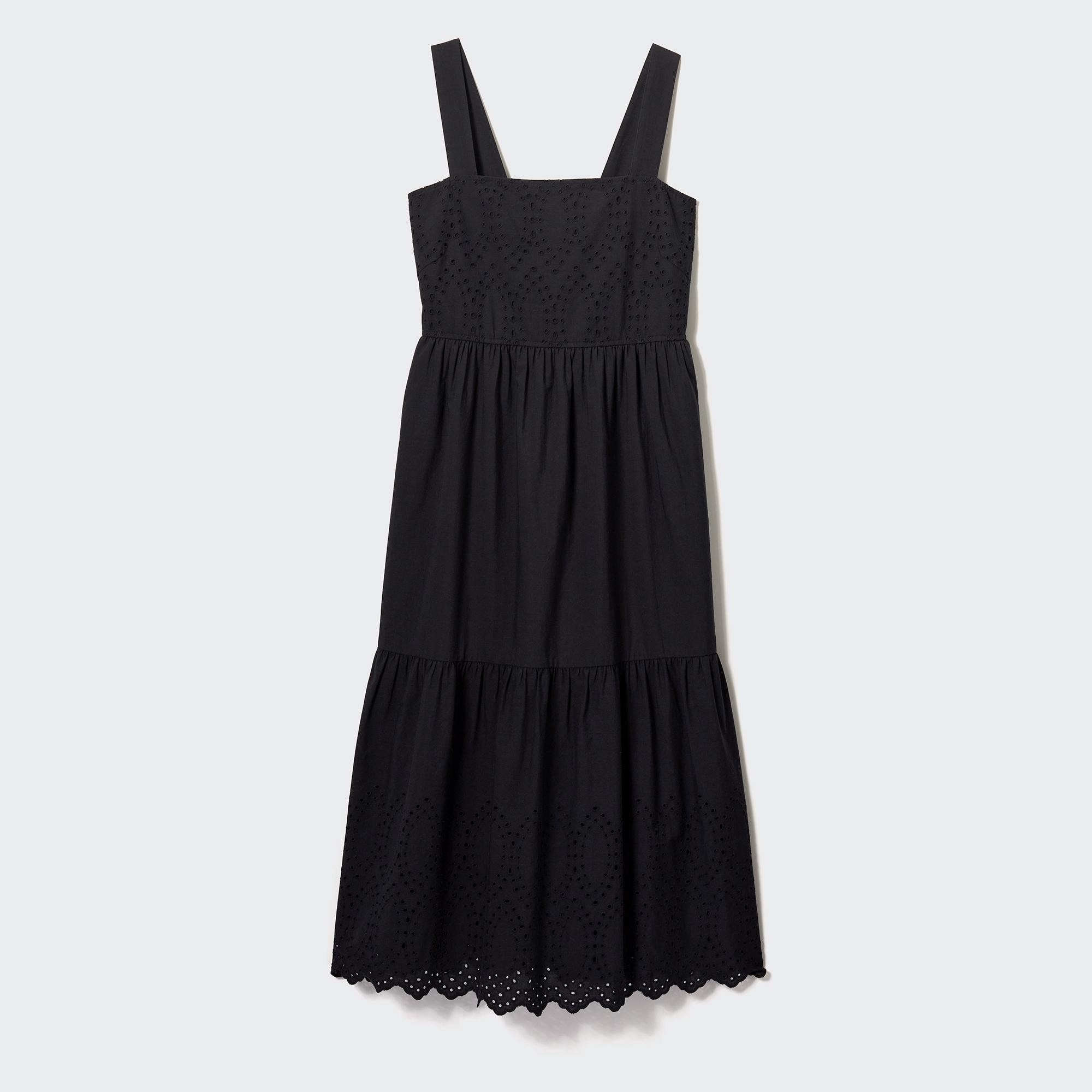 Cotton Embroidery Shirring Sleeveless Dress | UNIQLO US