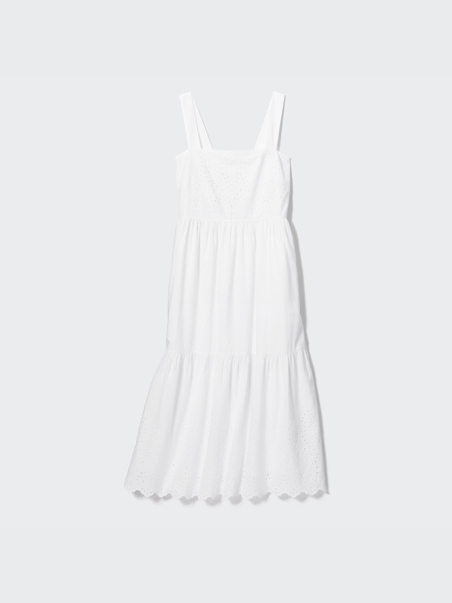 ★TILL I DIE★ Button shirring sleeveless dress TISU03OP04_B Cotton Embroidery Shirring Sleeveless Dress | UNIQLO US