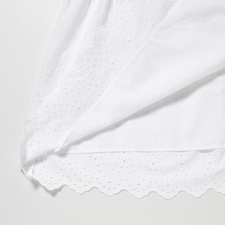 Eyelet Cotton Sleeveless Midi Dress | UNIQLO UK