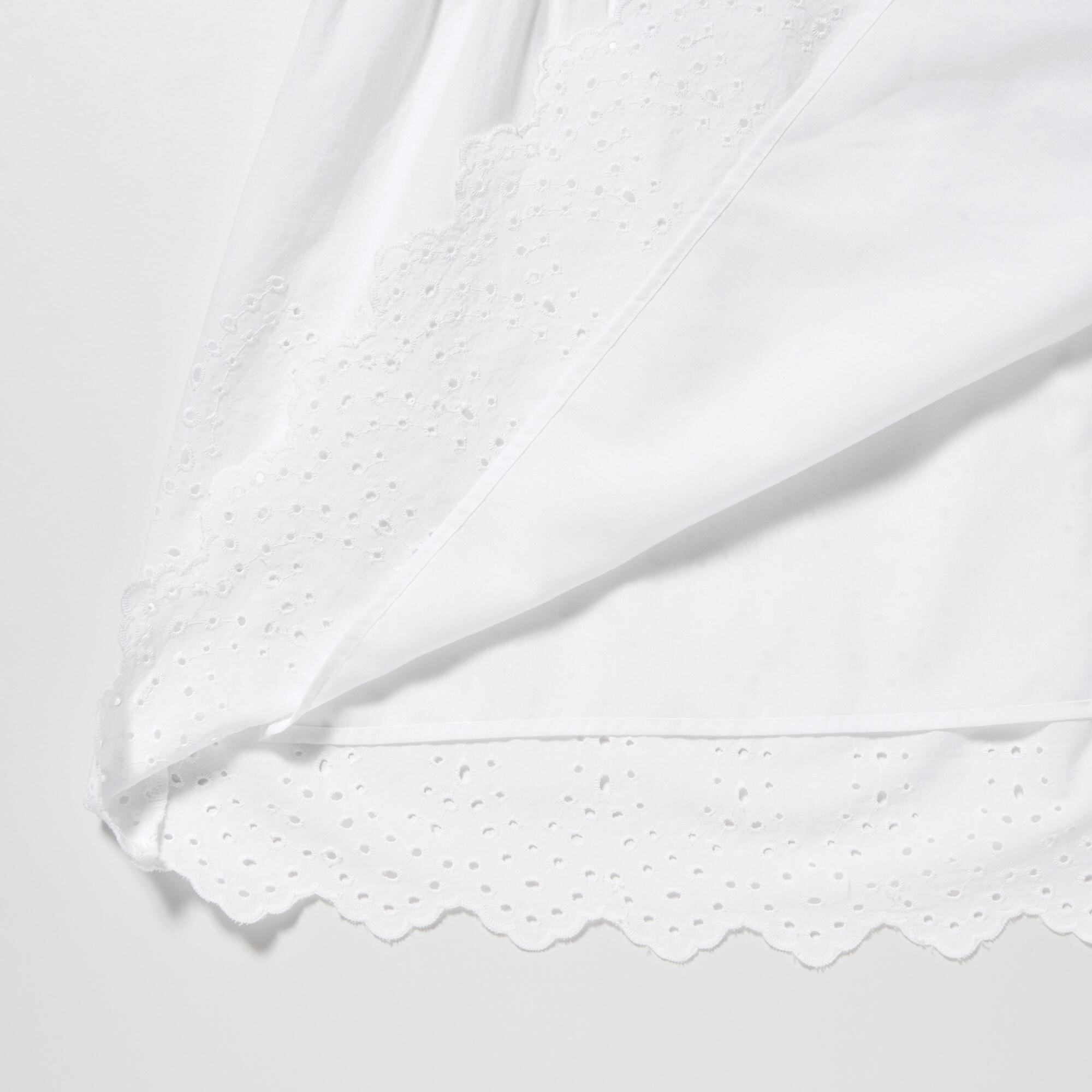 Eyelet Cotton Sleeveless Midi Dress | UNIQLO UK