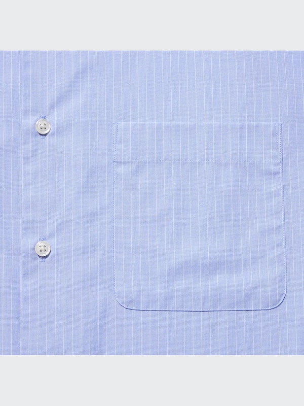 EXTRA FINE COTTON OVERSIZED STAND COLLAR LONG SLEEVE SHIRT