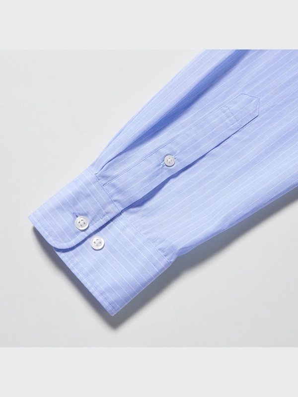 EXTRA FINE COTTON OVERSIZED STAND COLLAR LONG SLEEVE SHIRT