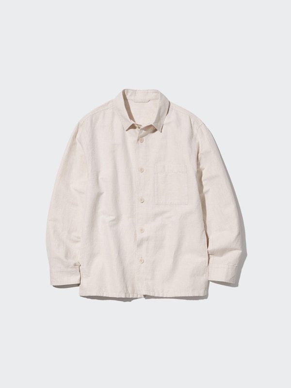 Chaqueta sobrecamisa lino algodón