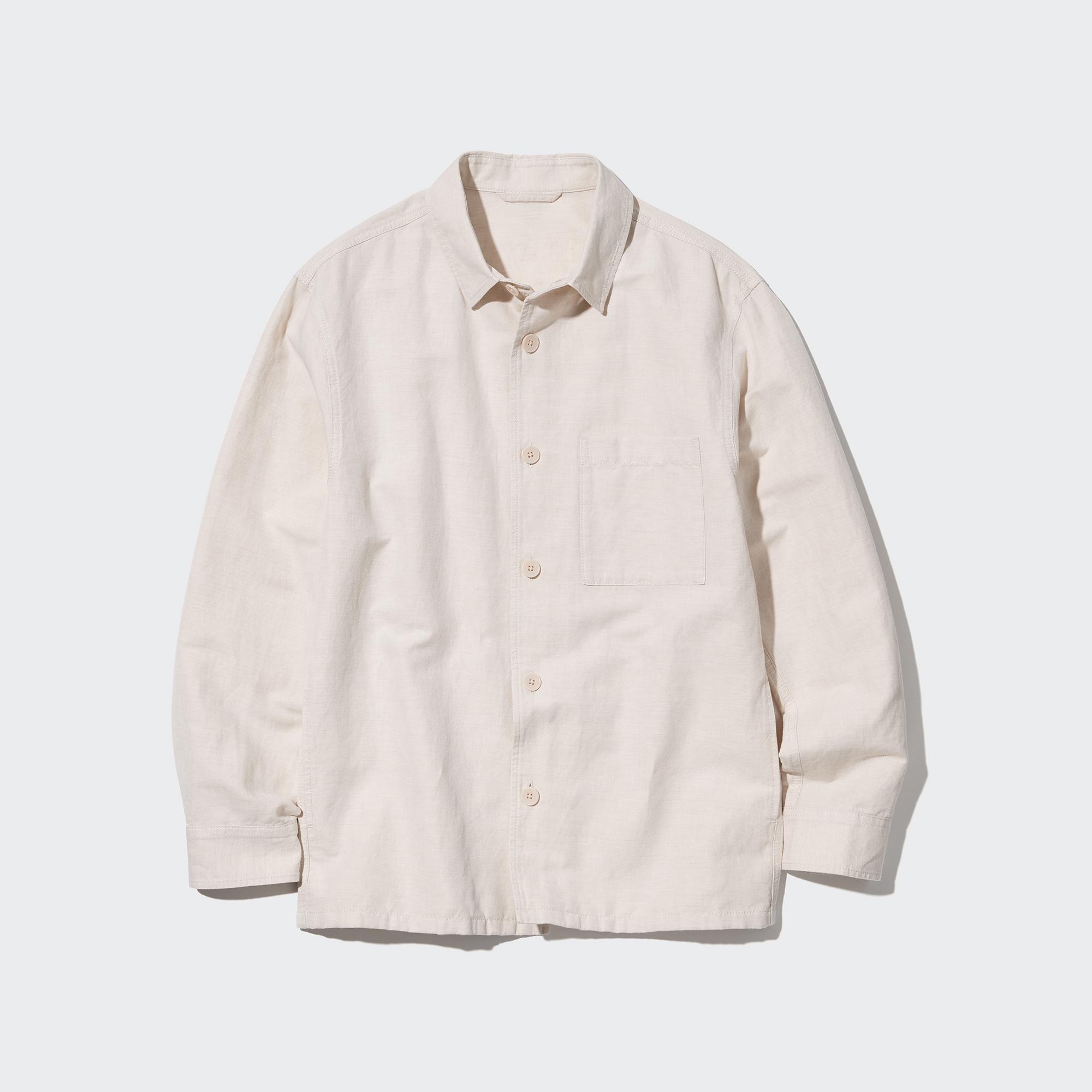 Uniqlo linen cotton store shirt jacket