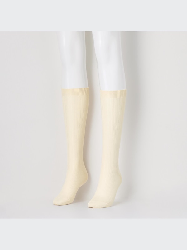 KNEE HIGH SOCKS 2P (WIDE RIBBED)