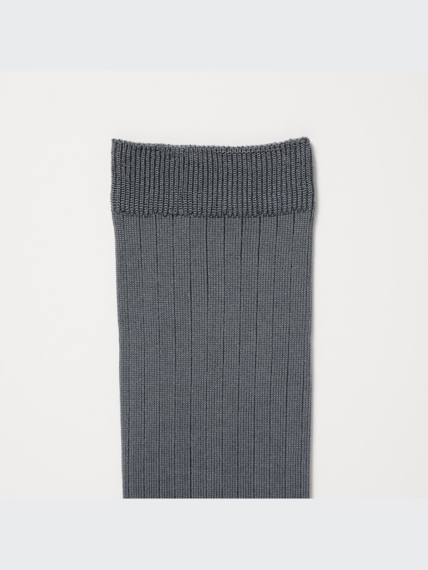KNEE HIGH SOCKS 2P (WIDE RIBBED)