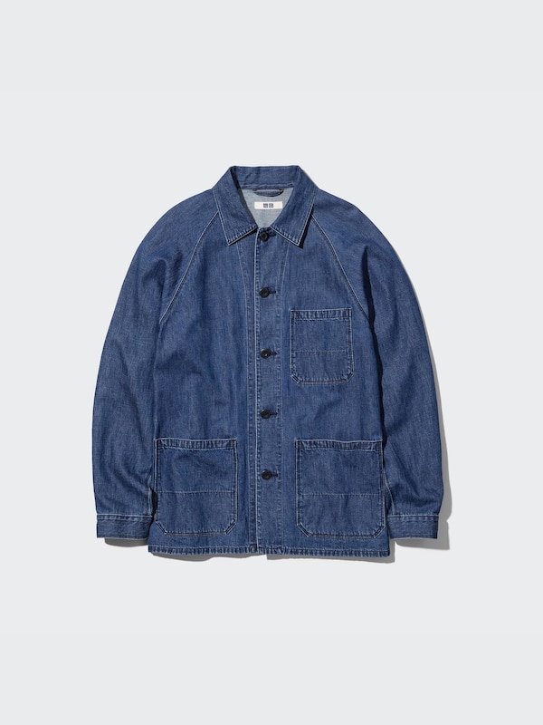 Utility Denim Jacket (Cotton Linen)