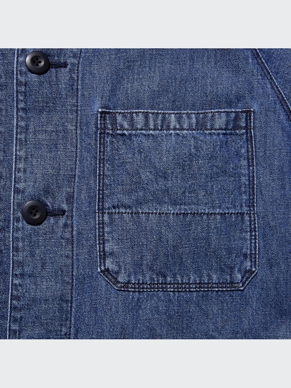 Utility Denim Jacket (Cotton Linen)