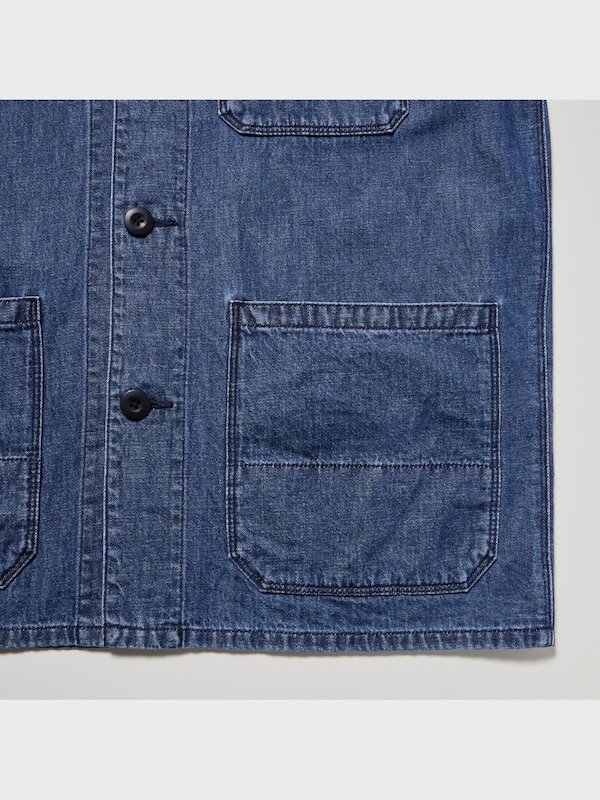 Utility Denim Jacket (Cotton Linen)