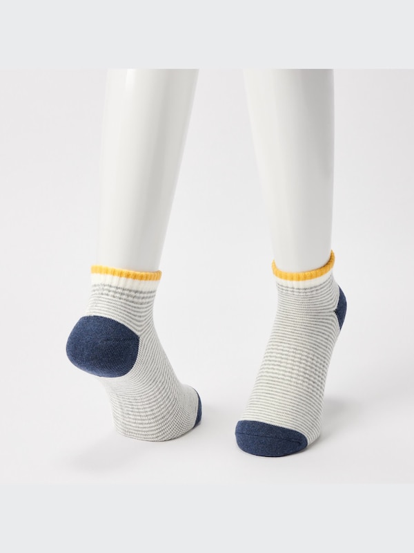 Pile Striped Short Socks