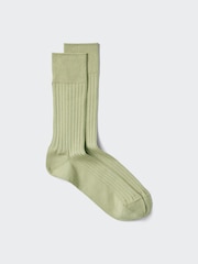 SUPIMA® Cotton Blend Wide Ribbed Socks