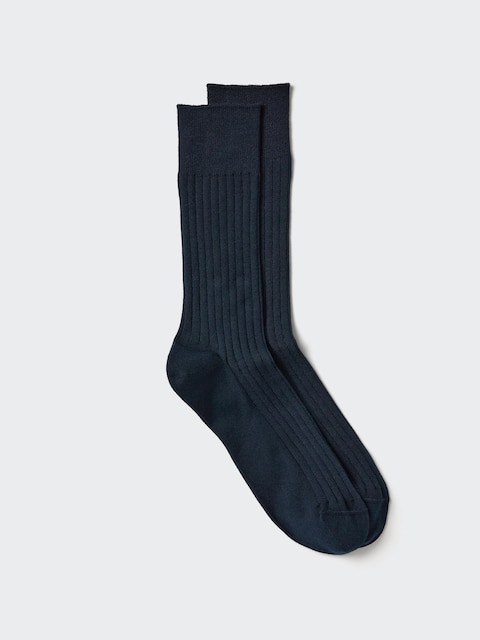 Мужские носки Uniqlo SUPIMA® Cotton Blend Wide Ribbed Socks