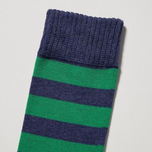 Striped Socks Mid-Calf Vertical Stripes Contrast Color Cotton Socks – OXKnit