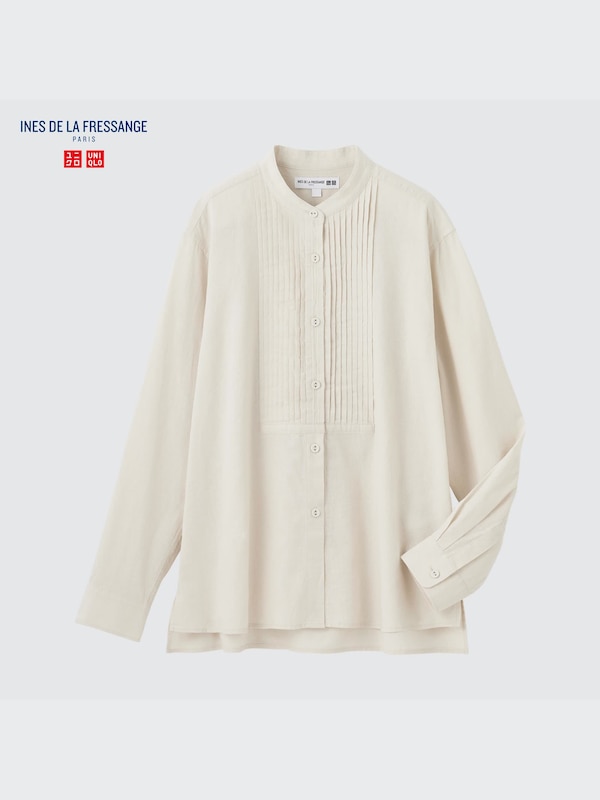 rollup-sleeve pintuck polo one-piece