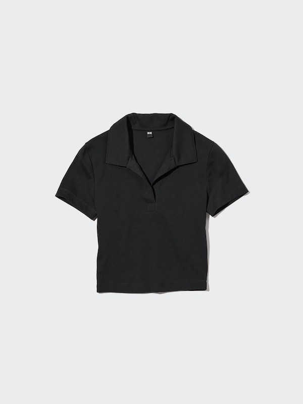 Cropped Skipper Short-Sleeve Polo Shirt