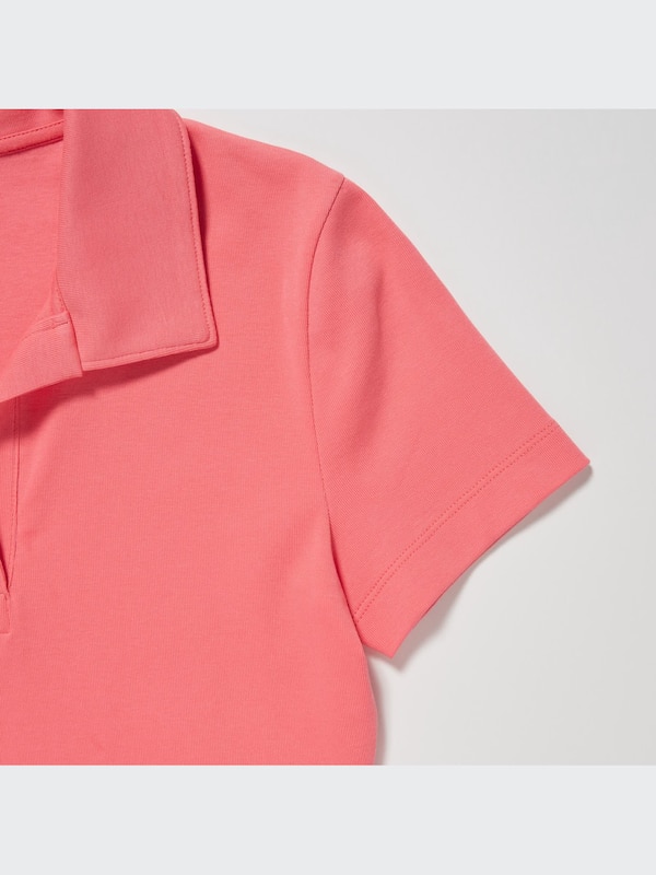 Cropped Skipper Short-Sleeve Polo Shirt