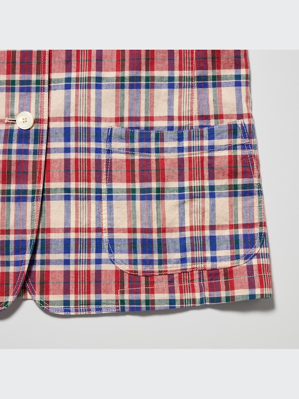 Linen Cotton Cover All (Checked) (Ines de la Fressange) | UNIQLO US