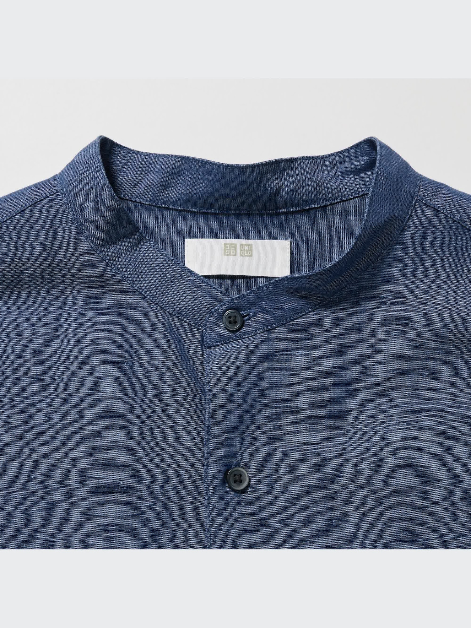 Linen Cotton Stand Collar Short-Sleeve Shirt | UNIQLO US