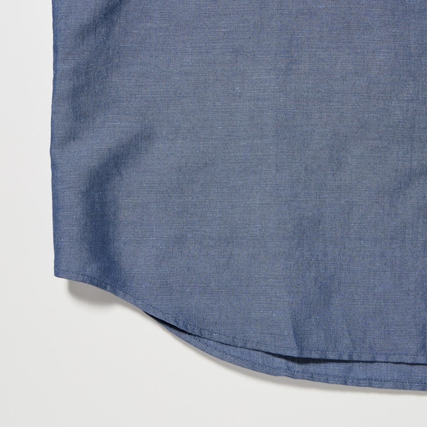 Linen Cotton Stand Collar Short-Sleeve Shirt | UNIQLO US