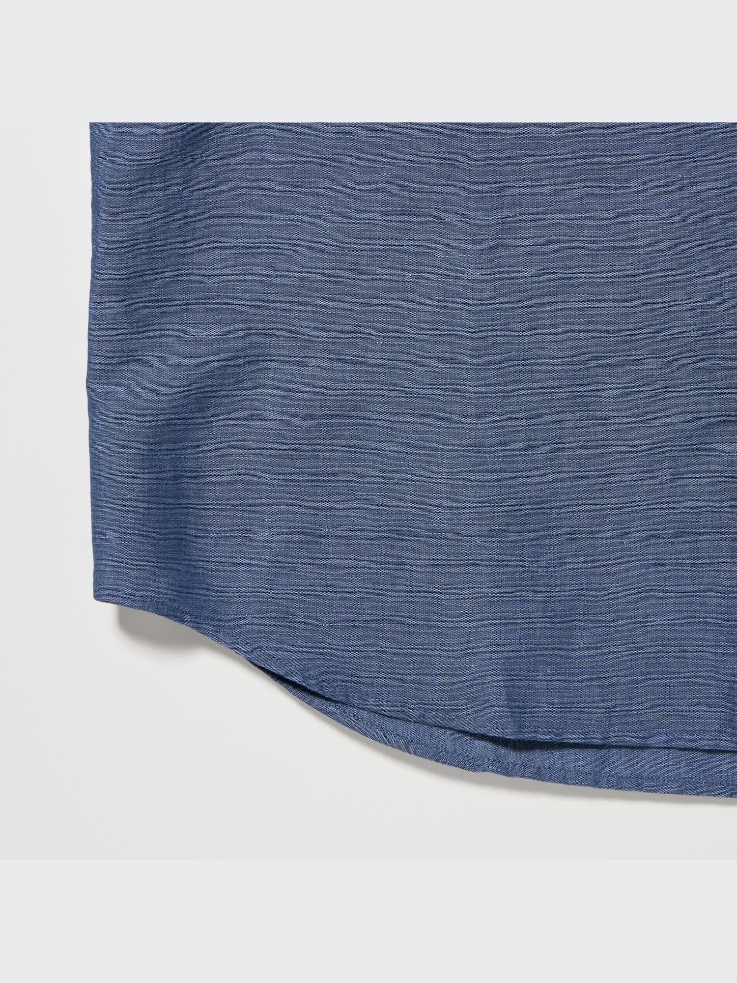 Linen Cotton Stand Collar Short-Sleeve Shirt | UNIQLO US
