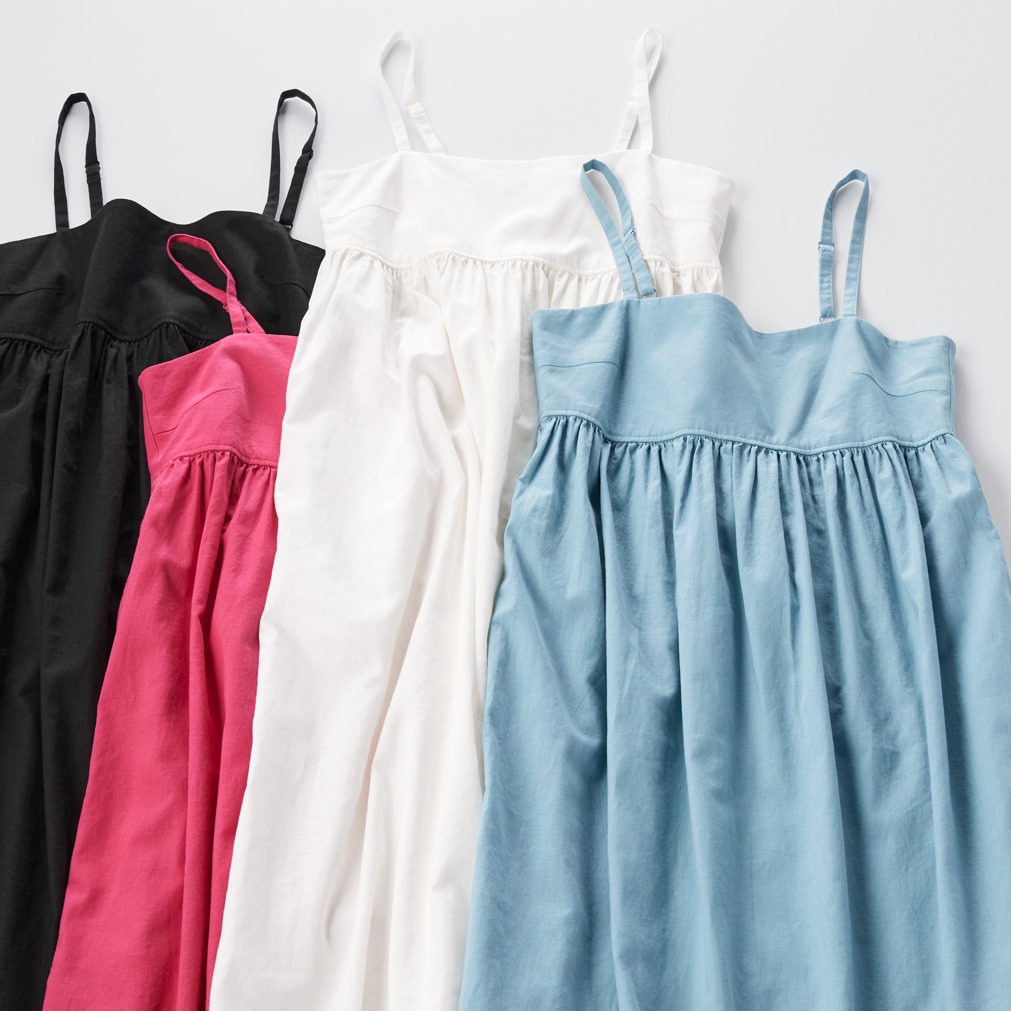 Linen Blend Gathered Camisole Dress UNIQLO