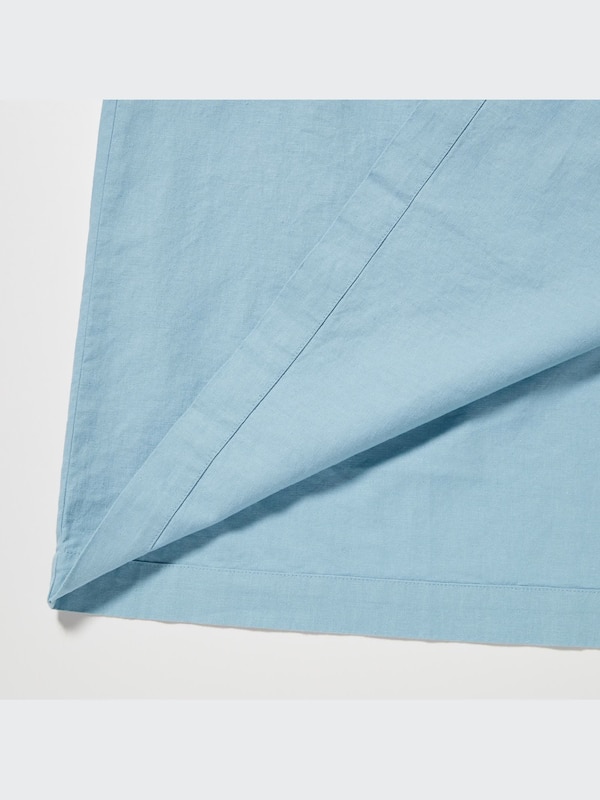 Linen-Blend Gathered Camisole Dress