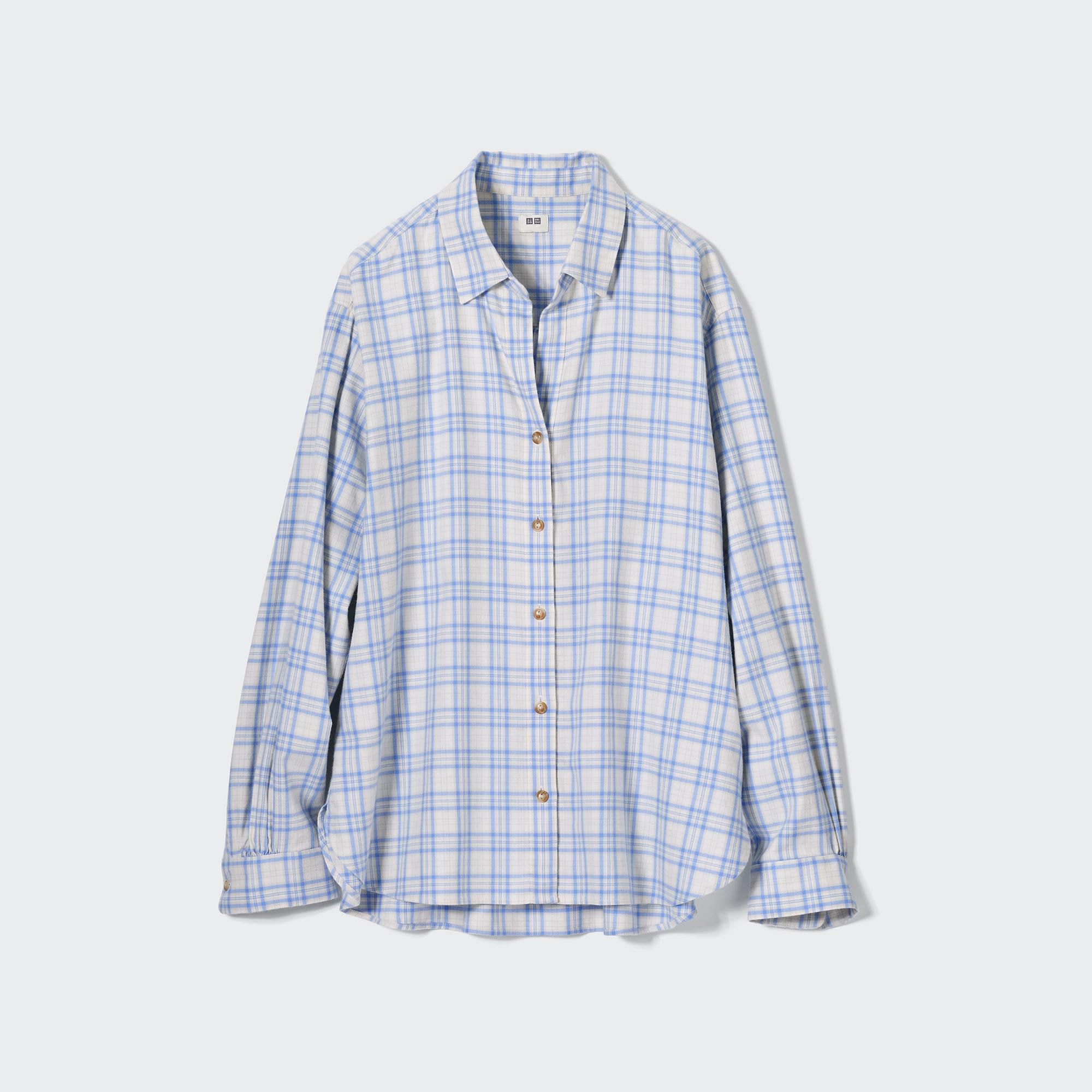 SOFT BRUSHED CHECKED LONG SLEEVE SHIRT