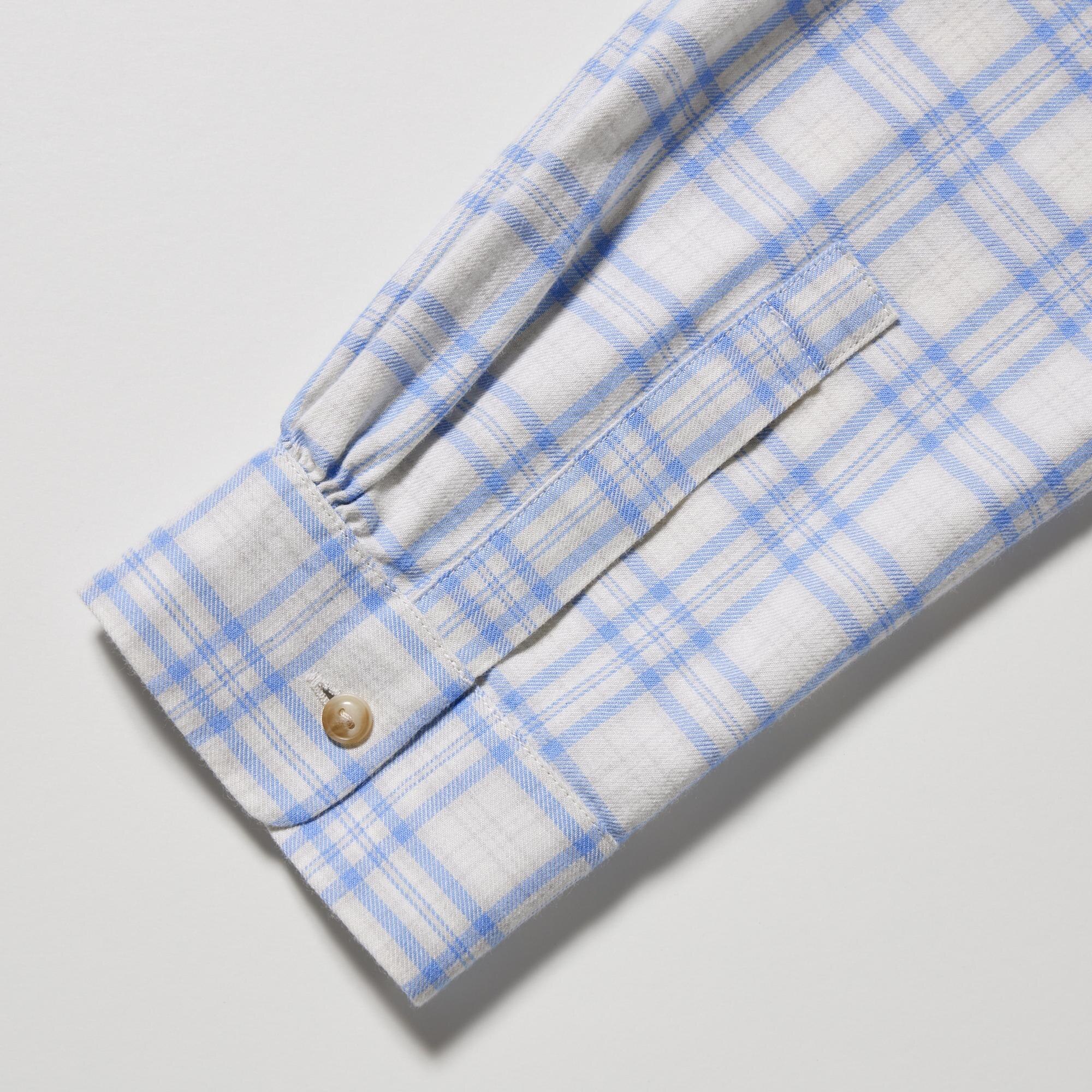 SOFT BRUSHED CHECKED LONG SLEEVE SHIRT