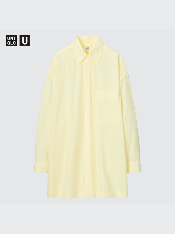 U Oversized Long-Sleeve Long Shirt