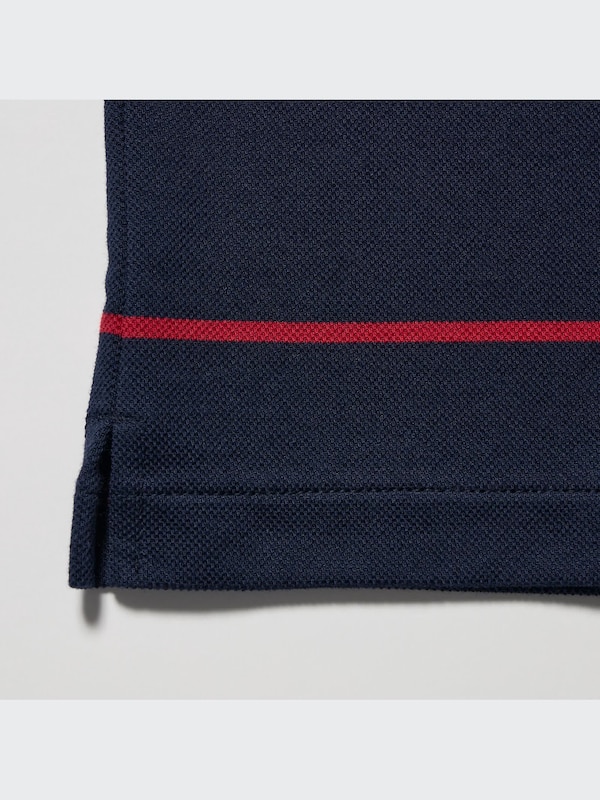 Dry Pique Striped Short-Sleeve Polo Shirt