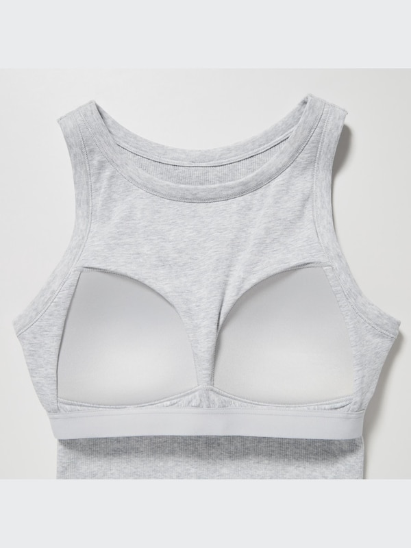 Ribbed Cropped Sleeveless Bra Top