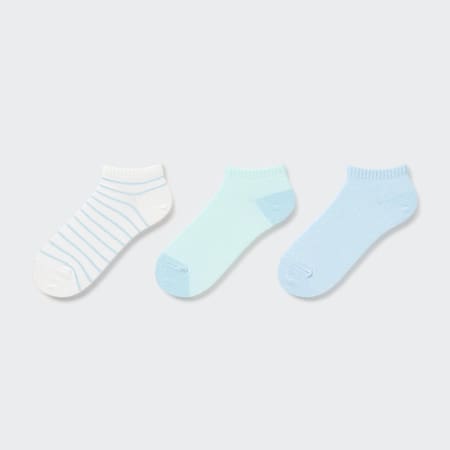 Girls Dotted Short Socks (Three Pairs)