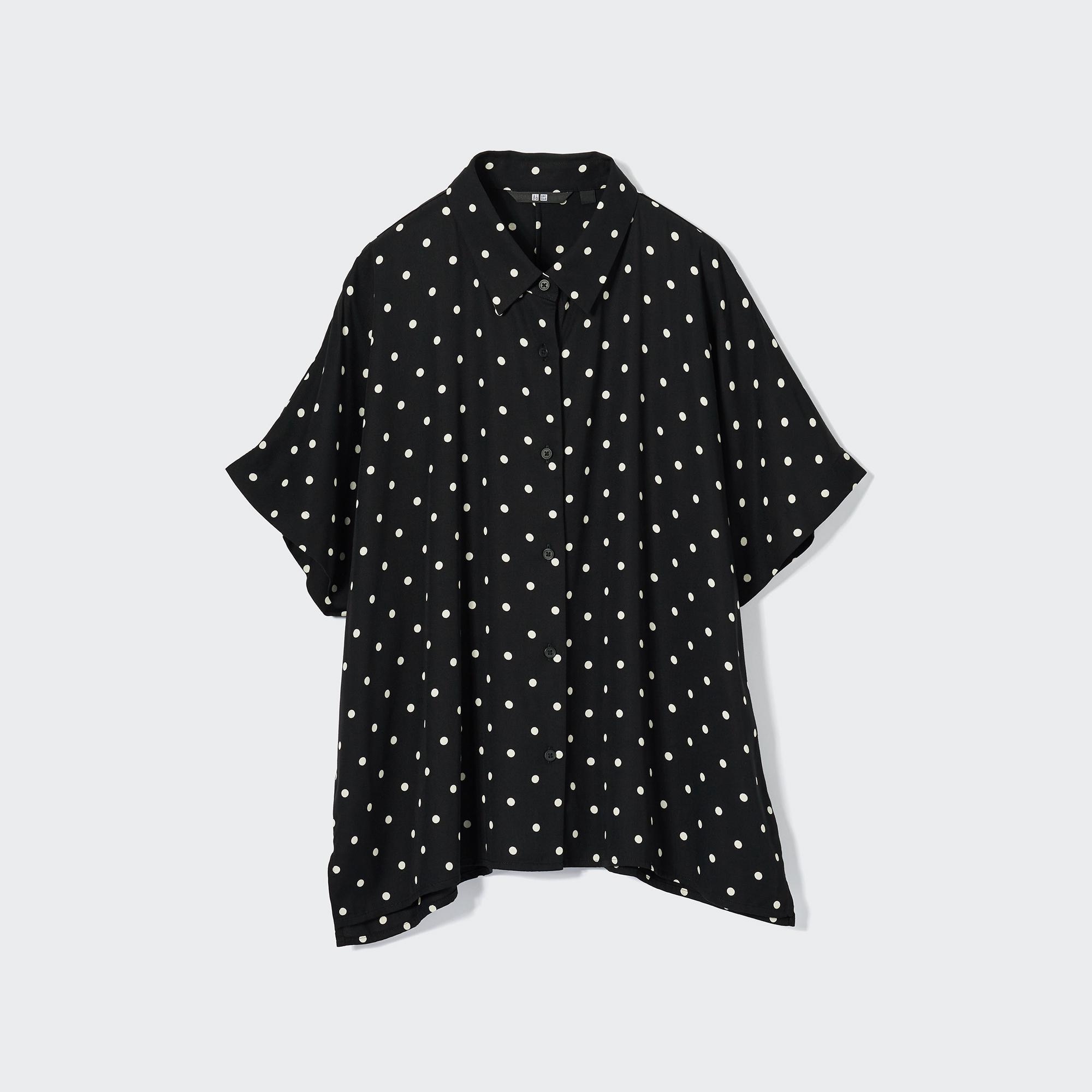 RAYON PRINTED SHORT SLEEVE BLOUSE