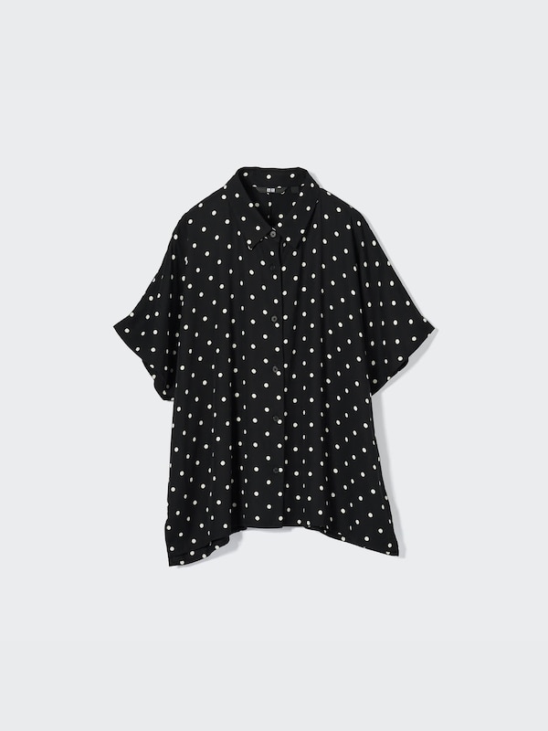 Rayon Blouse | Short-Sleeve | Printed