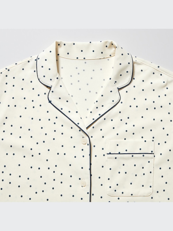 AIRISM COTTON LONG SLEEVE PAJAMAS (DOT)