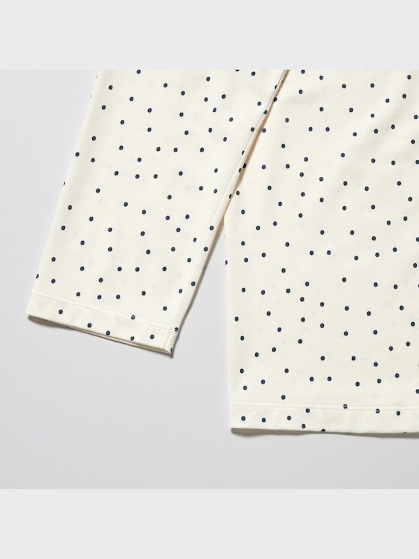AIRISM COTTON LONG SLEEVE PAJAMAS (DOT)