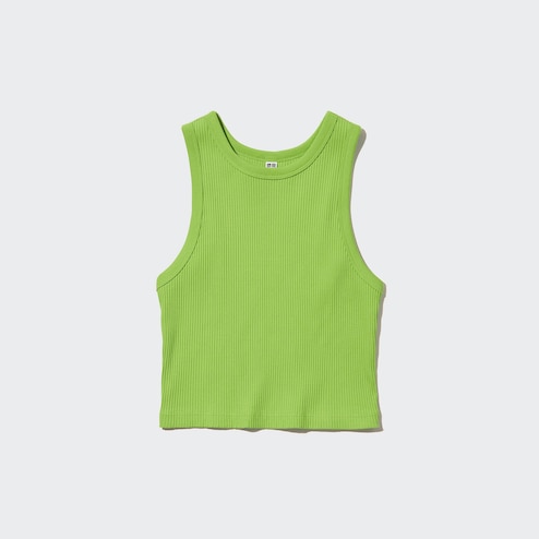 Mono b Ribbed Seamless Cropped Tank Top Green 23 (as1, Alpha, s, Regular,  Regular) at  Women's Clothing store