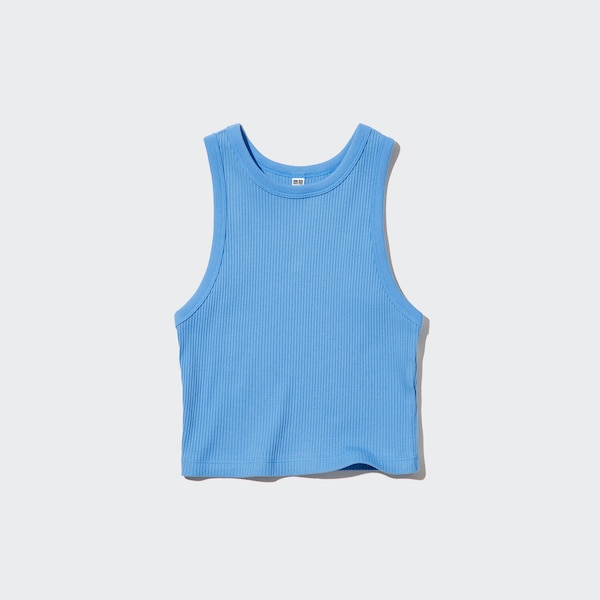 Ribbed Racer Back Cropped Tank Top | UNIQLO US