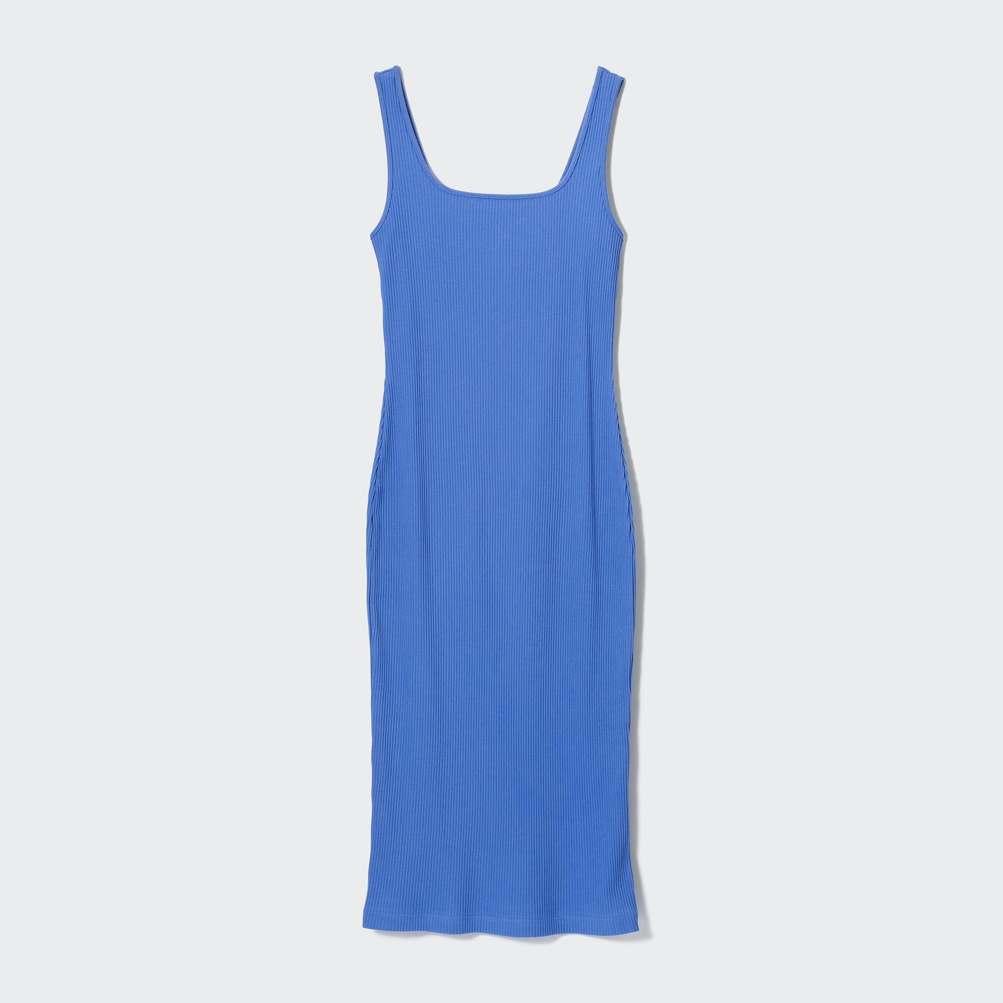 Ribbed Square Neck Sleeveless Dress | UNIQLO US
