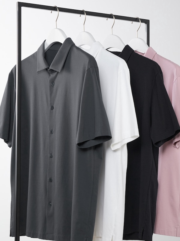 AIRism Full Open Short-Sleeve Polo Shirt