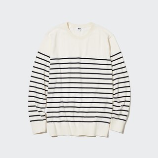 Washable Cotton Long Sleeve Crew Neck Sweater