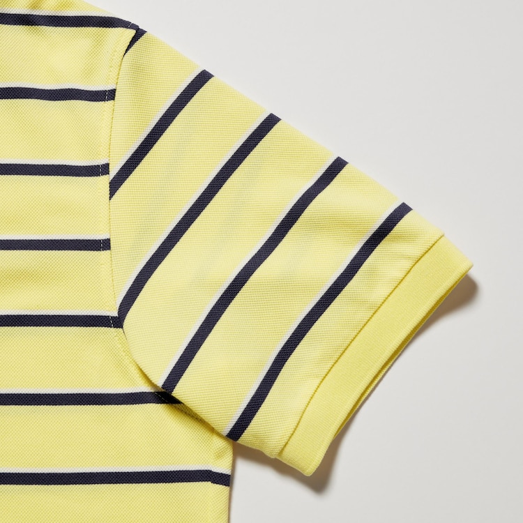 Dry Pique Striped Short-Sleeve Polo Shirt