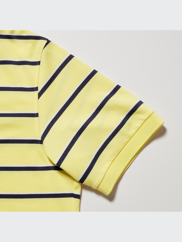 Dry Pique Striped Short-Sleeve Polo Shirt